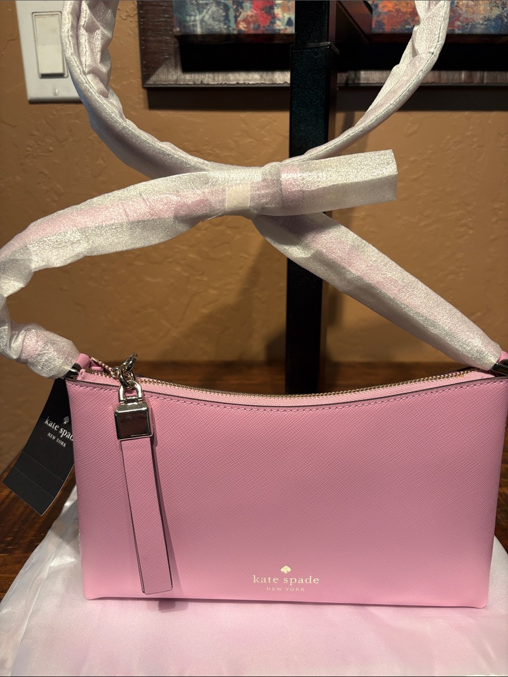 Kate Spade NWT Sadie Saffiano Leather in Berry Cream Crossbody Bag MSRP $259